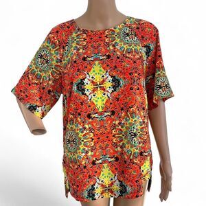Kut from the Kloth Orange Print Blouse M